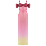 KARIN OMBRE MESH DRESS