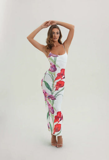 BLAIR SCULPTING MESH DRESS