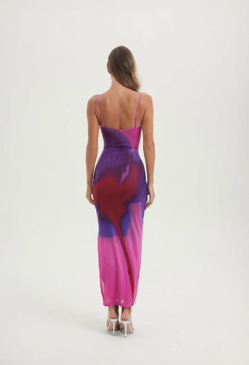 BLAIR SCULPTING MESH DRESS