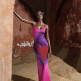 BLAIR SCULPTING MESH DRESS