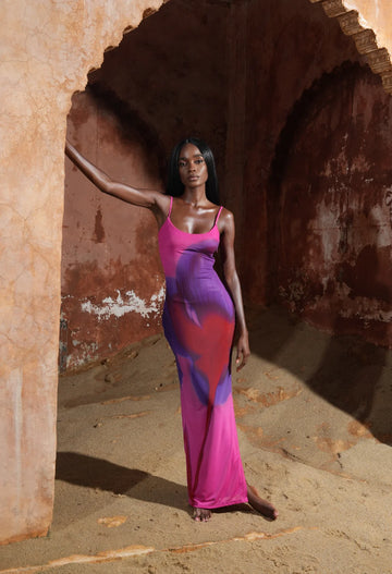 BLAIR SCULPTING MESH DRESS