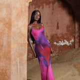 BLAIR SCULPTING MESH DRESS