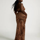 BRONTE GATHERED MESH DRESS