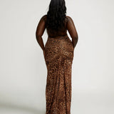 BRONTE GATHERED MESH DRESS