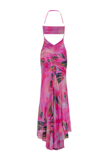 BRONTE GATHERED MESH DRESS