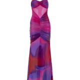 BRONTE GATHERED MESH DRESS