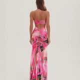 BRONTE GATHERED MESH DRESS