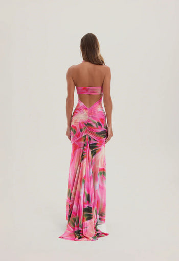 BRONTE GATHERED MESH DRESS