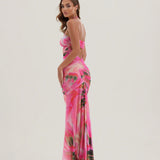 BRONTE GATHERED MESH DRESS