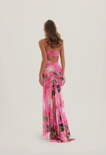 BRONTE GATHERED MESH DRESS