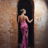 BRONTE GATHERED MESH DRESS