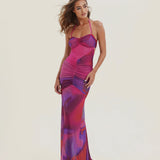 BRONTE GATHERED MESH DRESS