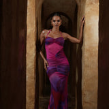 BRONTE GATHERED MESH DRESS