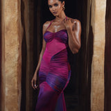 BRONTE GATHERED MESH DRESS