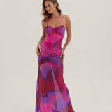 BRONTE GATHERED MESH DRESS