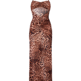 BRONTE GATHERED MESH DRESS