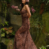 BRONTE GATHERED MESH DRESS