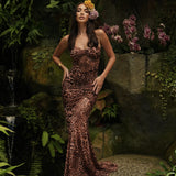 BRONTE GATHERED MESH DRESS