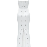 CELESTE CRYSTAL WHITE MAXI DRESS
