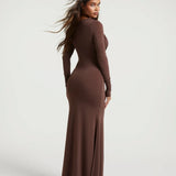 STELLA DRAPED MAXI DRESS