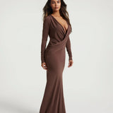 STELLA DRAPED MAXI DRESS