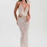 CRYSTAL QUARTZ DRAPED TOP