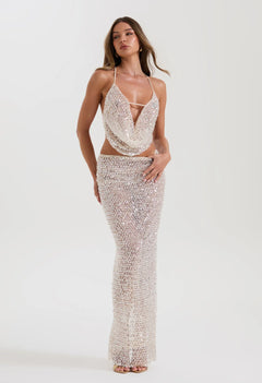 CRYSTAL QUARTZ MAXI SKIRT