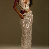 CRYSTAL QUARTZ MAXI SKIRT