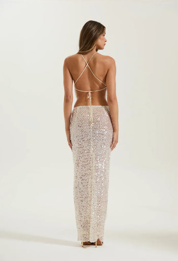 CRYSTAL QUARTZ MAXI SKIRT