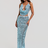 CRYSTAL QUARTZ DRAPED TOP