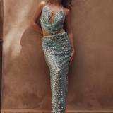 CRYSTAL QUARTZ DRAPED TOP