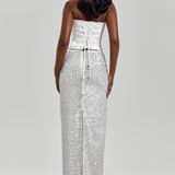 CRYSTAL QUARTZ MAXI SKIRT