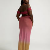 KARIN OMBRE MESH DRESS