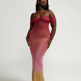KARIN OMBRE MESH DRESS