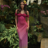 KARIN OMBRE MESH DRESS