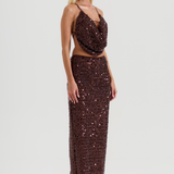 CRYSTAL QUARTZ MAXI SKIRT