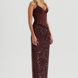 CRYSTAL QUARTZ MAXI SKIRT