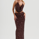 CRYSTAL QUARTZ DRAPED TOP