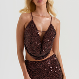 CRYSTAL QUARTZ DRAPED TOP