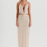 CRYSTAL QUARTZ DRAPED TOP