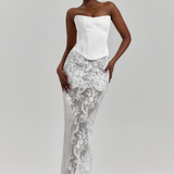 WILES STRAPLESS SATIN CORSET