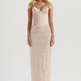 CRYSTAL QUARTZ MAXI SKIRT